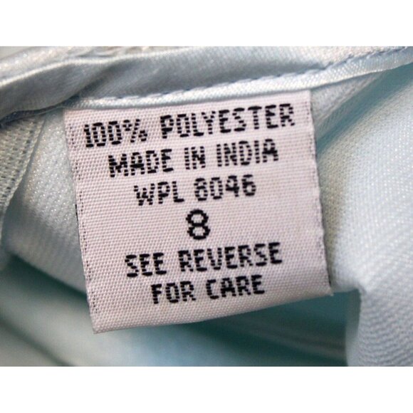 Green Dog Dress sz 8 Blue Wedding Flower Bow Shimmer Sheer Daisy Special Occasio - Picture 11 of 12